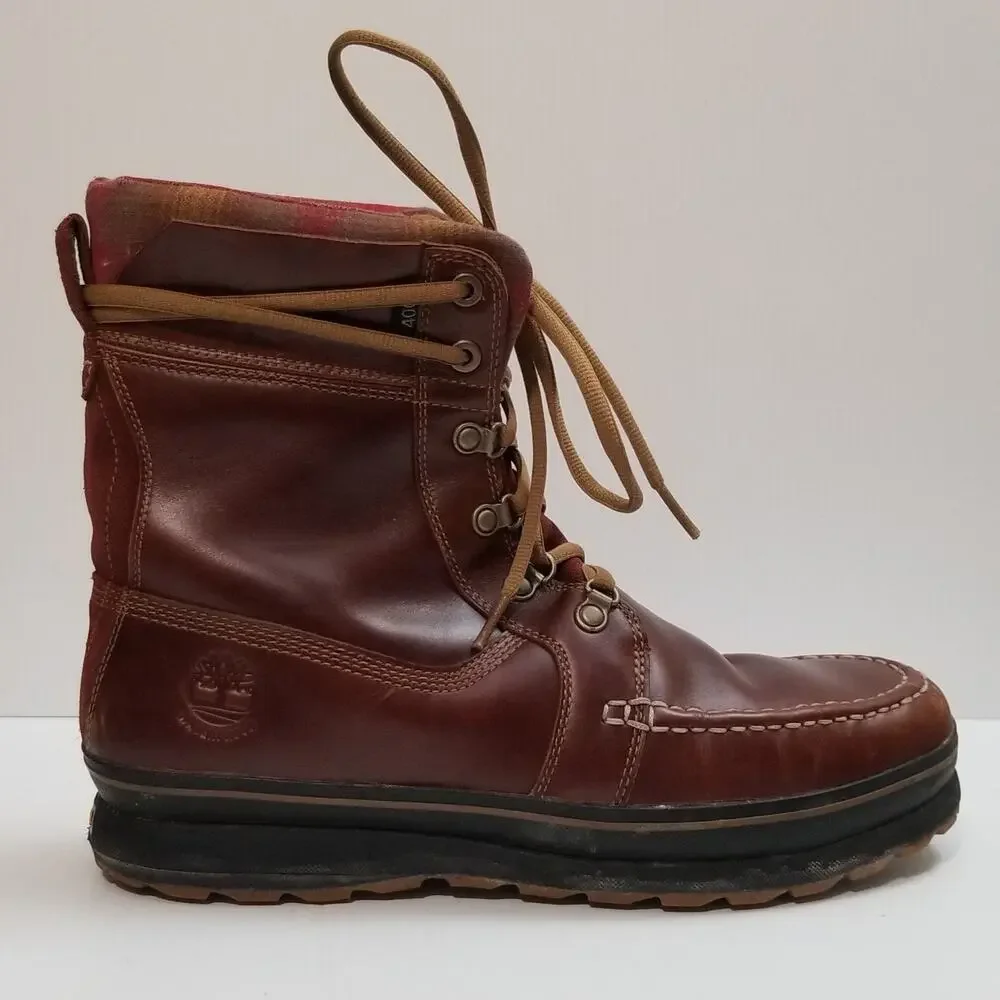 Timberland Pendleton Men Schazzberg High Moc Toe Boot Brown Leather 400g Sz 10.5